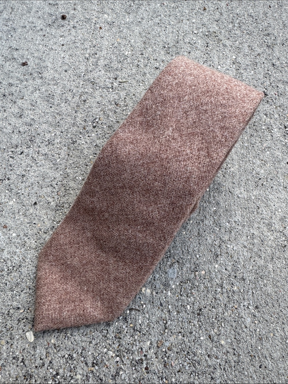 VTG Via Veneto Beige Wool-Blend Tie - Classic Textured Finish - Made In Italy